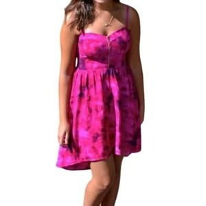 MATERIAL GIRL High Low Spaghetti Strap Summer Dress Pink Size Small